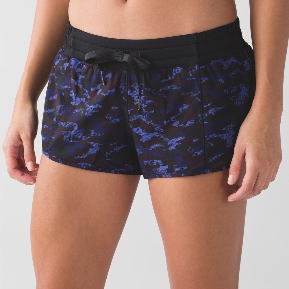 Lululemon Hotty Hot Shorts Purple Camo Size 8